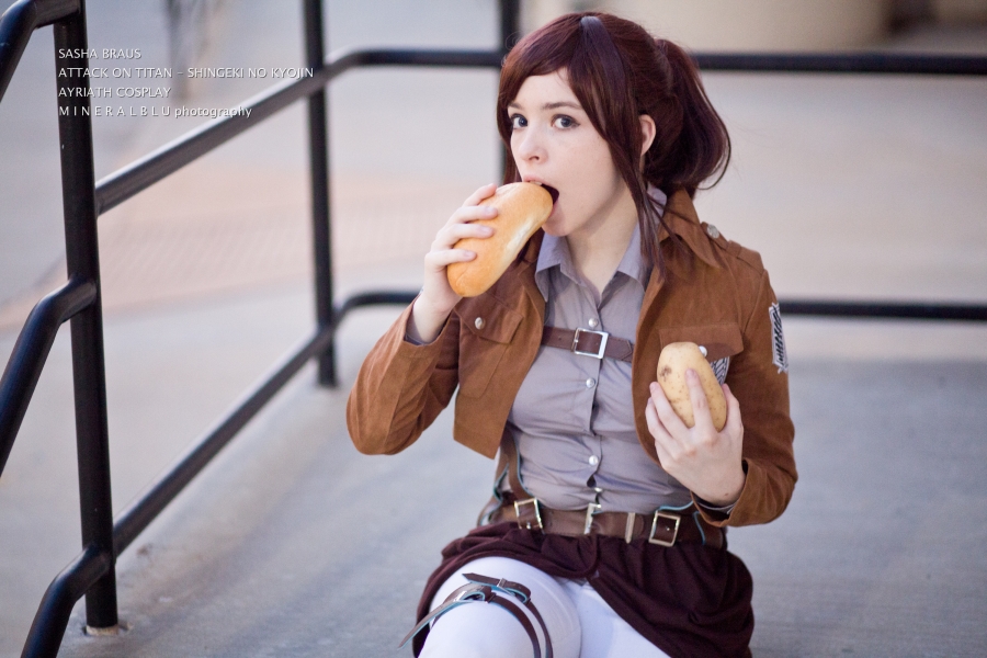 Mineralblu Photography And Ayriath Cosplay As Sasha Braus From Attack On Titan Mineralblu 